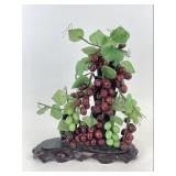 Carved Red & Green Mineral Grape Clusters