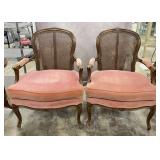 French Provincial Cane Back Armchairs