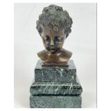 Signed Bronze Bust -  F de Luca