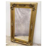 5 FT Baroque Style Gilt Framed Beveled Mirror