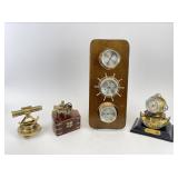 Brass & Wood Nautical Instruments & More