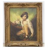 Vintage Reproduction Gilt Framed Oil on Canvas -