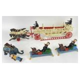 Cast Iron Horse Drawn Fire Truck, Banks & More