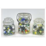 Selection of Vintage Marbles in Jars