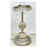 Aluminum & Cast Metal Art Deco Smoking Stand