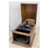 Vintage Cylinder Phonograph & Tube Radio