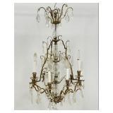 3 FT Antique French Style Brass 9 Light Chandelier