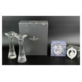 Waterford Crystal Candlesticks & Lladro Ornament