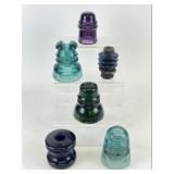Rare Colored Antique Glass Line Insulators