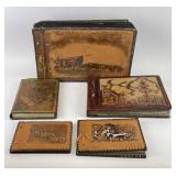 Vintage Hand Tooled Leather Photo Albums