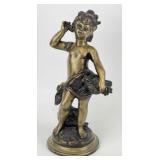 Vintage Patinated Brass Sculpture
