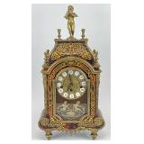 Italian Made Boulle Style Mantle Clock