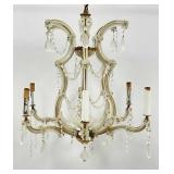 Ornate 7 Light Italian Glass Chandelier