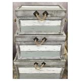 Weathered Coastal Style Storage Chests