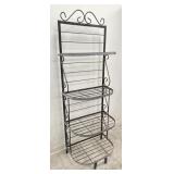 6.5 FT Vintage Wrought Iron Bakers Rack