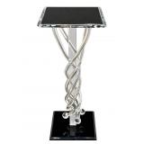 Postmodern Black & Clear Acrylic Pedestal