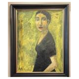 4 FT Framed & Signed Oil on Canvas - David Harouni