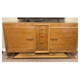 Vintage French Art Deco Wooden Sideboard