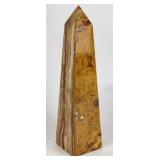 Hand Carved Banded Stone Obelisk