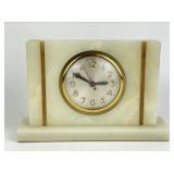Vintage White Onyx Mantel Clock