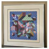 Framed Signed & Numbered Op Art Serigraph - Victor