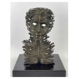 Antiqued Bronze Style Mask Sculpture - in the