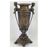 French Neoclassical Style Brass Figural Urn