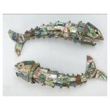 Mid Century Mother of Pearl Articulated Fish