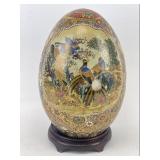 Satsuma Style Moriage Porcelain Egg