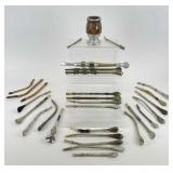 Decorated Yerba Mate Gourd, 800 Silver Bombillas &