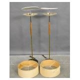 Pair of  Mid Century Modern metal floor lamps