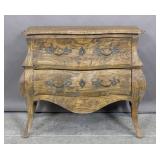 Rococo style stained wood bombe chest Rococo style stained wood bombe chest