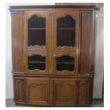 French Provincial style walnut bibliotheque