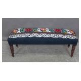 Mahogany & embroidery bench