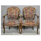 Pair of Louis XV style armchairs