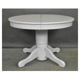 White circular kitchen table