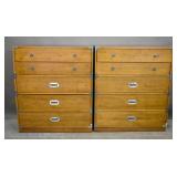 Pair of Bernhardt Mid Century style chests