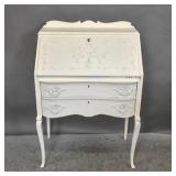 White painted slant front desk White painted slant front desk
