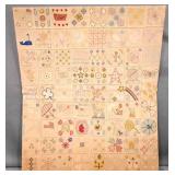Embroidered panel in quilted pattern Embroidered panel in quilted pattern