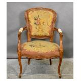 Louis XV style walnut fauteuil