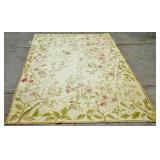 Floral needlepoint carpet