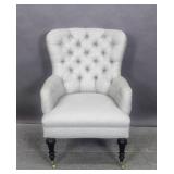 Tufted grey accent chair Tufted grey accent chair