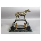 Cast iron horse figural shoe scraper Cast iron horse figural shoe scraper
