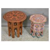 North African lacquered occasional table;