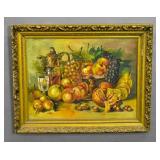 Framed still life of fruit Framed still life of fruit