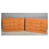 Pair of Mid Century Modern style chests of drawers Pair of Mid Century Modern style chests of drawers
