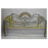 Art Deco style brass headboard