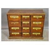 Mahogany & brass bound shop cabinet Mahogany & brass bound shop cabinet