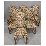 Set of 6 Continental style upholstered chairs