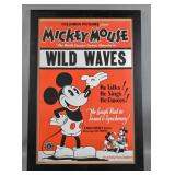 Framed reproduction Mickey Mouse poster